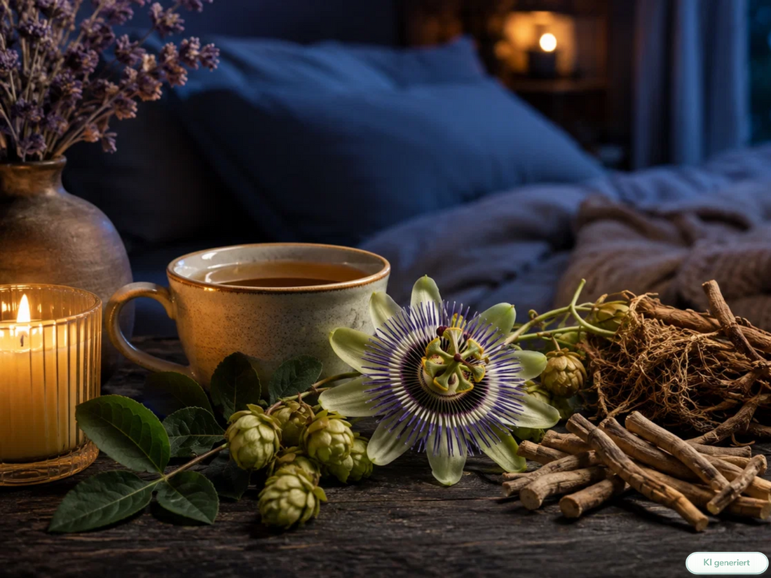 Natürlich besser schlafen: Mit Baldrian, Passionsblume, Ashwagandha und Hopfen entspannt durch die Nacht