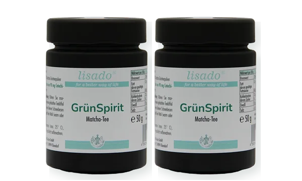 2 Gläser – GrünSpirit - Matcha Tee